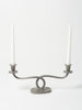 Art Deco Danish Pewter 2 arm Candelabra
