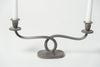 Art Deco Danish Pewter 2 arm Candelabra