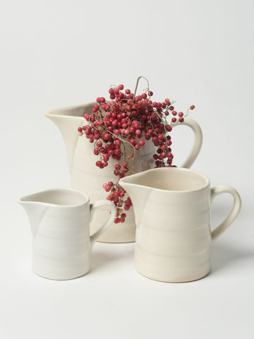 Trio Vintage Belgium Boch Milk Jugs