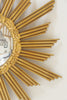 Mid Century Belgian Gilt Wood Sunburst Mirror