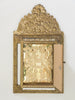 20TH CENTURY BRASS HALL CUSHION MIRROR CABINET