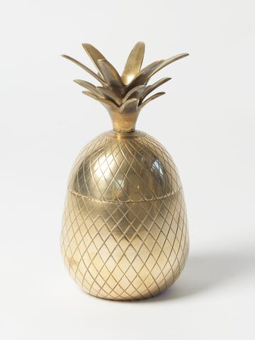 Mid Century Brass Pineapple Ice Bucket