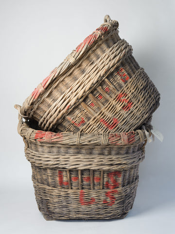 Antique French Champagne Grape Harvest Baskets