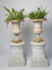 Pair Vintage French Reconstituted Stone Plinths