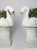 Pair Vintage French Swan Planters