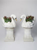 Pair Vintage French Swan Planters