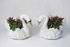 Pair Vintage French Swan Planters