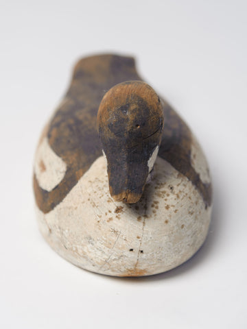 Antique Wooden Decoy Duck with original paint, folk art