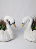 Pair Vintage French Swan Planters