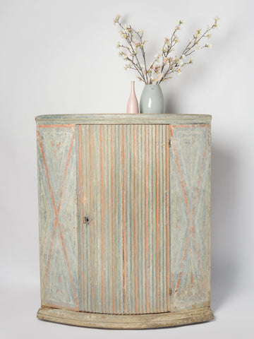 Antique 18th Century Swedish Gustavian Corner hanging cupboard
