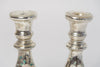 Pair antique French Mercury glass candlesticks