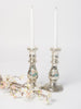Pair antique French Mercury glass candlesticks