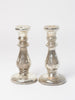 Pair antique French Mercury glass candlesticks