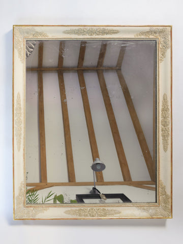 Antique 19th Century French Paint and Gilt Mirror