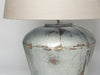 Beautiful Pair Large Metal Table Lamps with Linen Shades