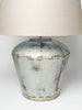 Beautiful Pair Large Metal Table Lamps with Linen Shades