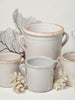 Collection Antique Italian White Confit Pots