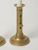 Pair Antique Swedish Brass push up Candlesticks