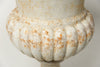 Antique French Cast Iron Medici Urns, original paint