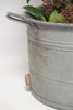 Vintage Galvanised Zinc Bath Planters