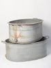 Vintage Galvanised Zinc Bath Planters