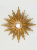 Handcarved Bespoke Sunburst Gilt Wooden Convex Mirror