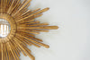 Handcarved Bespoke Sunburst Gilt Wooden Convex Mirror