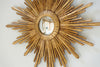 Handcarved Bespoke Sunburst Gilt Wooden Convex Mirror