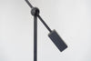 Frezoli Floor Lamp with stone base and grey linen shade