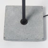 Frezoli Floor Lamp with stone base and grey linen shade
