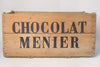 Huge Antique Chocolat Menier Wooden Box