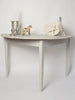Antique Swedish Demi lune console table, later paint