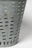 Vintage Olive galvanised metal baskets