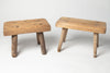Antique Swedish folk art primitive milking stools