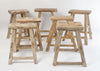 Vintage Rustic Elm Stools