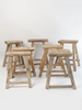 Vintage Rustic Elm Stools