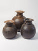Collection Vintage Wooden Indian Pots