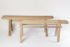 Vintage Rustic Elm Pig Benches