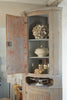 Antique Swedish Gustavian 2 piece Corner Cabinet