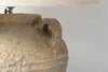 Huge Textured Jar Table Lamp with beige linen shade