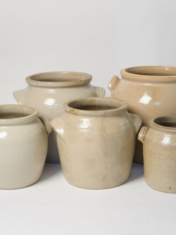 Collection Vintage French Confit Pots from Burgundy