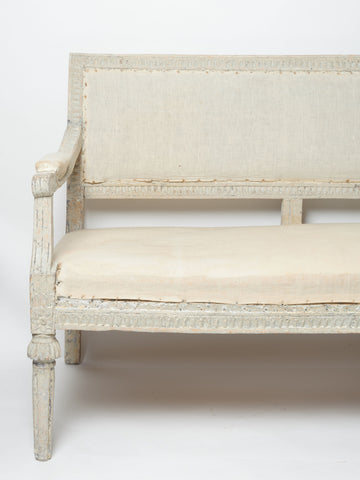 Antique Swedish Gustavian Sofa, dryscraped