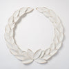 Handcrafted Metal Laurel Wreath with distressed paint finish