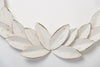 Handcrafted Metal Laurel Wreath with distressed paint finish