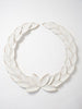 Handcrafted Metal Laurel Wreath with distressed paint finish