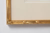 Antique 19th Century Fern lithograph prints in gilt bamboo frames