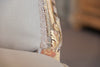 Pretty Antique French Gilt framed Low chair reupholstered in Beige Linen - Decorative Antiques UK  - 3