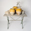 Antique French Marble top Cast Iron Bistro Table