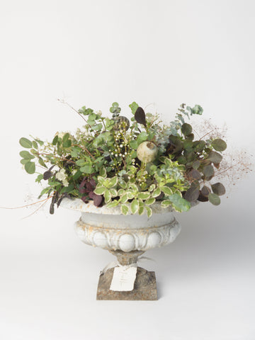 Antique French Cast Iron Urn