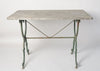 Antique French Marble top Cast Iron Bistro Table